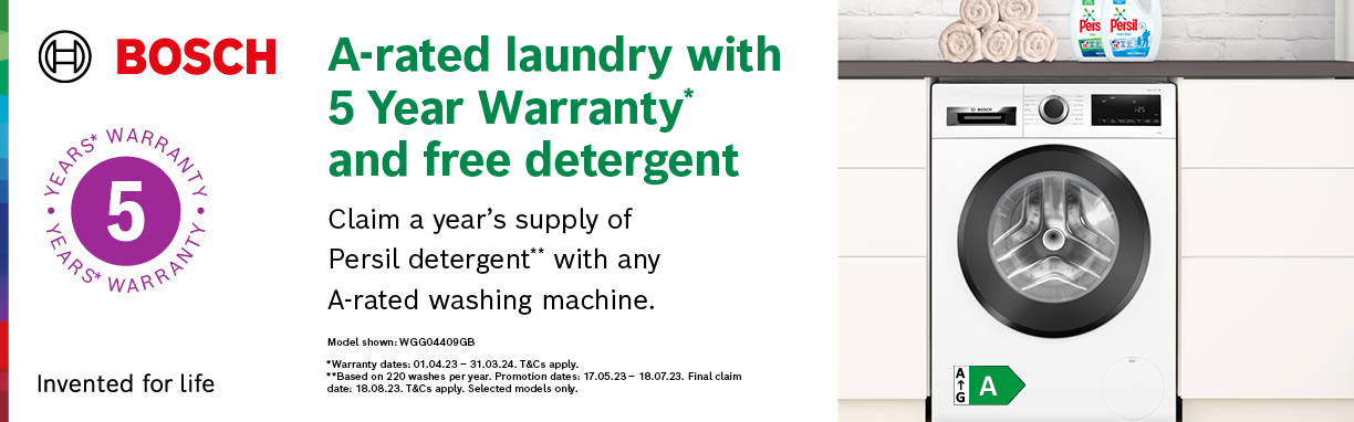 Bosch A Rated Washing Machine Promotion