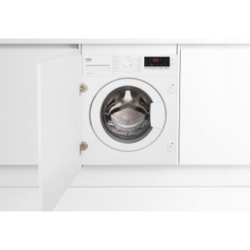 Beko WTIK74151F 7kg with 1400 Spin Fully Integrated RecycledTub Washing Machine - White - C Rated