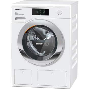 Miele WTR860WPM PWash&TDos 8kg Wash/5kg Dry, 1600rpm Spin Freestanding Washer Dryer - Lotus white