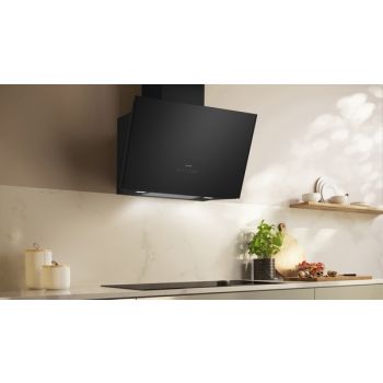 NEFF N70 D88IAN2S0B 80cm Wide Angled Hood - Black Glass - A+ Rated