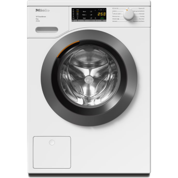 Miele WEA125 WCS 8kg, 1400 rpm Freestanding Washing Machine with CapDosing & Addload - Lotus White - Graphie Grey Door