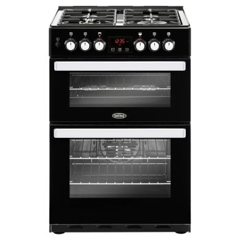 Belling Cookcentre 60DF 60cm Dual Fuel Cooker - Black - 444410821 - A Rated