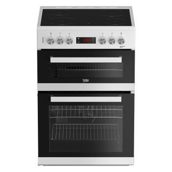 Beko EDC634W 60cm Double Oven Electric Cooker with Ceramic Hob - White - A Rated