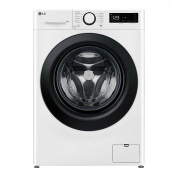 LG F2Y509WBLN1 9kg 1200 Spin Freestanding Washing Machine with Counter-Depth MAX™, Steam™, AI Direct Drive™, TurboWash™ - White - A Rated