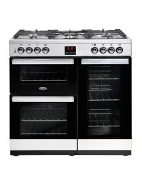 Belling Cookcentre90DFT 90cm Dual Fuel Range Cooker - Stainless Steel - A/A Rated
