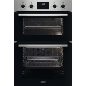 Zanussi ZKCXL3X1 56cm Built In Electric Double Oven - Stainless Steel - A Rated