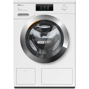 Miele WTR860WPM PWash&TDos 8kg Wash/5kg Dry, 1600rpm Spin Freestanding Washer Dryer - Lotus white - D Rated