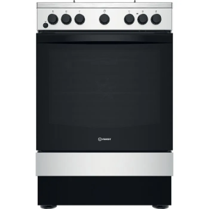 Indesit IS67G5PHX/UK 60cm Freestanding Dual Fuel Cooker - Inox - A Rated