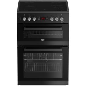 Beko EDC634K 60cm Double Oven Electric Cooker with Ceramic Hob - Black - A Rated