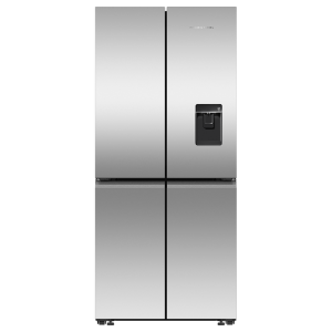 Fisher & Paykel RF500QNUX1 79cm Wifi Connected Plumbed Quad Door Frost Free Fridge Freezer - Stainless Steel