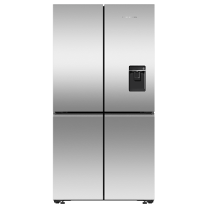 F&P RF605QNUVX1 90.5cm Quad Door Frost Free Fridge Freezer - Stainless Steel