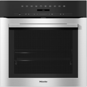 Miele H7164 BP Built In Single Electric Oven with Pyrolytic Cleaning & Networking - Clean Steel - A+ Rated