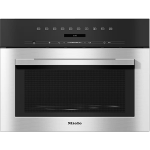 Miele M 7140 TC Built In Microwave Oven with controls on the top - Stainless steel/Clean Steel