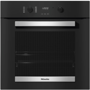 Miele H 2455 B ACTIVE Built In Single Oven with timer & PerfectClean - Obsidian black stainless steel - A+  Rated