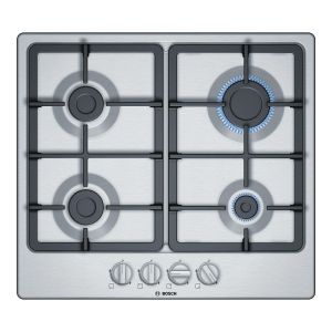 Bosch Series 4 PGP6B5B90 58.2cm Gas Hob - Stainless Steel