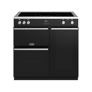 Stoves Precision Deluxe S900Ei 90cm Electric Induction Range Cooker - Black - 444410755 - A Rated