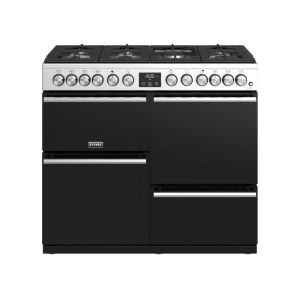Stoves Precision Deluxe S1000DF Stainless Steel 100cm Dual Fuel Range Cooker - 444410746 - A Rated
