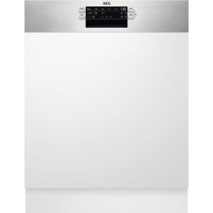 AEG 6000 SatelliteClean® FEE64917ZM Semi Integrated Standard Dishwasher - Stainless Steel Control Panel with Fixed Door Fixing Kit - C Rated