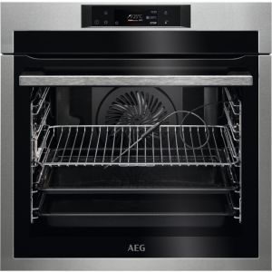AEG 8000 Series AssistedCooking BPE742380M 71L Built-In Electric Single Oven with antifingerprint coating - Stainless Steel - A Rated
