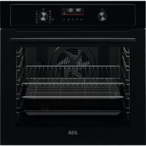 AEG AirFry BEX535A61B 72L Built-In Electric Single Oven - Black - A+ Rated