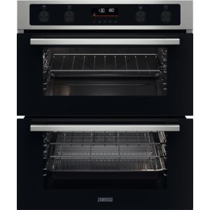 Zanussi Series 40 ZPCNA7XN 45L AirFry Built Under Electric Double Oven - Stainless Steel - A Rated