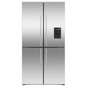 Fisher & Paykel Designer RF605QDUVX1 Plumbed Frost Free American Fridge Freezer - Stainless Steel - F Rated