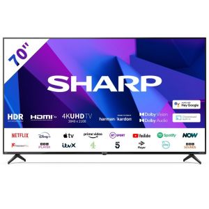 Sharp 4T-C70FN2KL2AB 70" 4K Ultra HD LED Smart TV With Google Assist