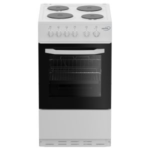 Zenith ZE503W 50cm Electric Single Oven with solid plate - hob White - A Rated