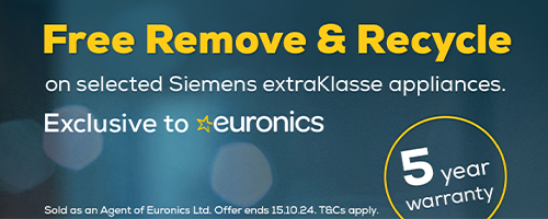 Free Remove & Recycle in-store with Siemens extraKlasse