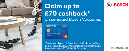 Claim Cashback on Selected Bosch Vacuums