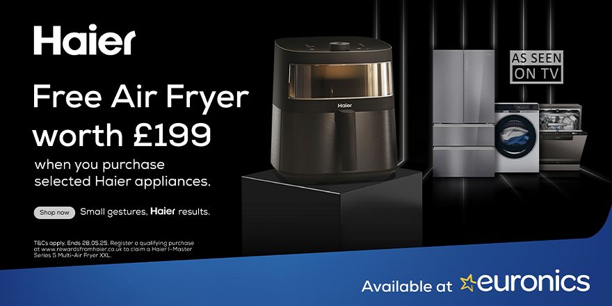 Free Haier Air Fryer with Selected Haier Appliances