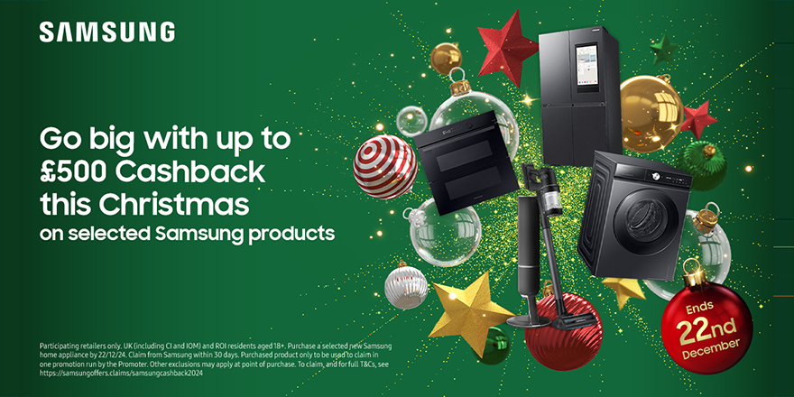 Samsung: Claim up to £500 Cashback this Christmas!