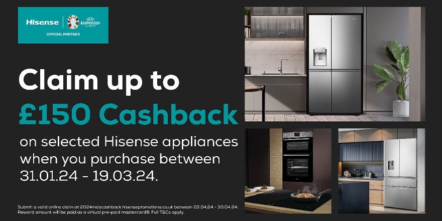 Up to £150 Cashback From Hisense